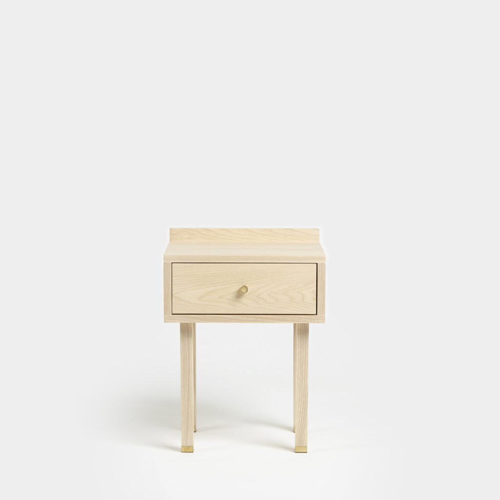 Solid Ash bedside table with drawer