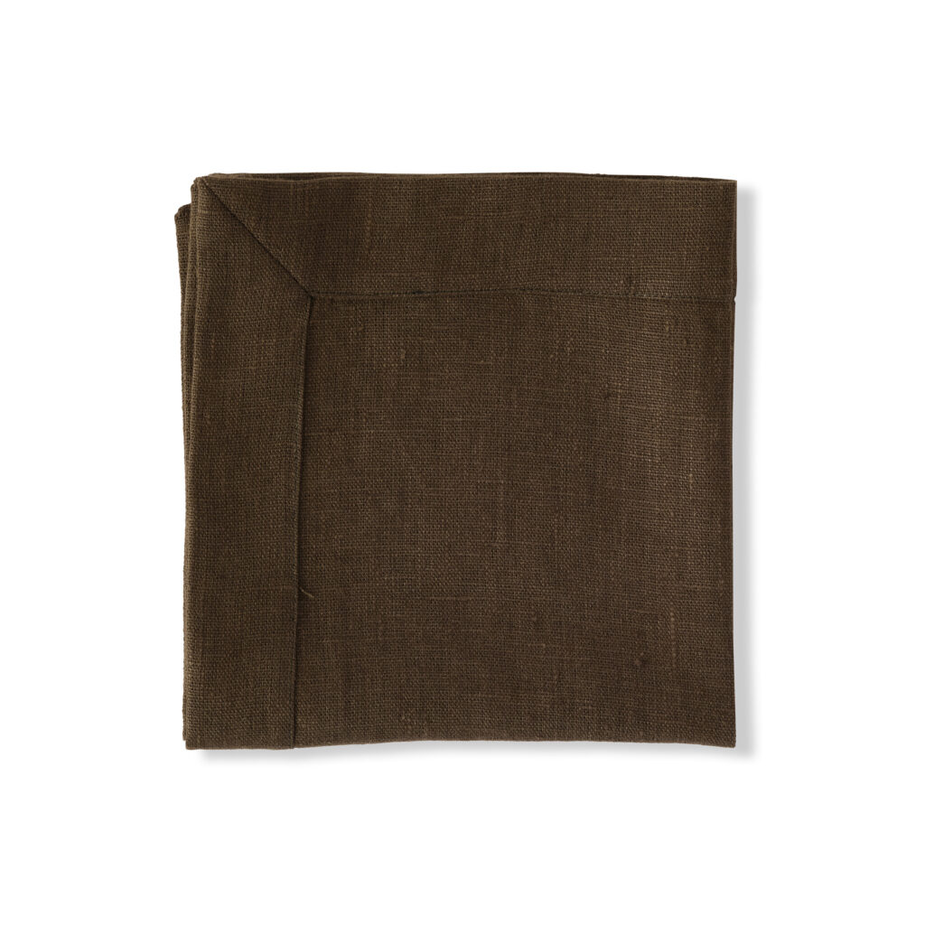 French linen napkin khaki