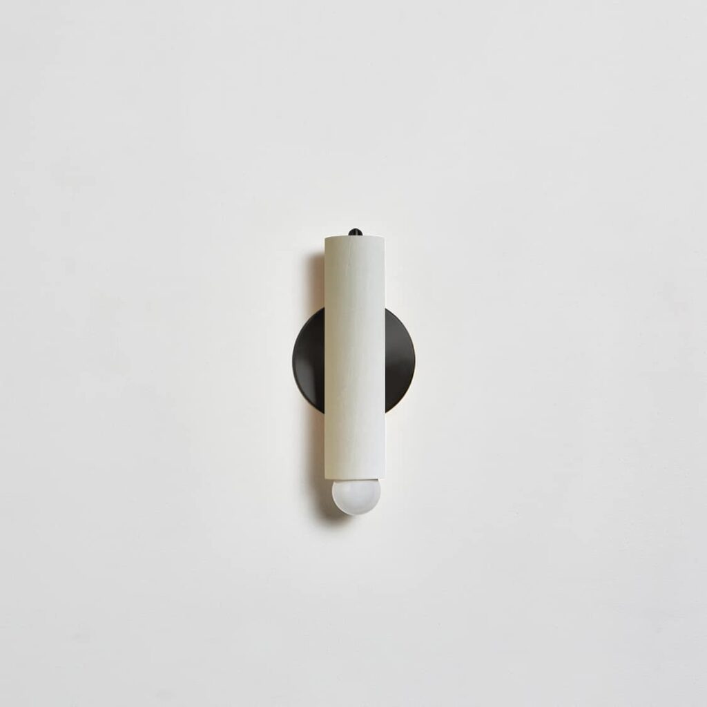 Lodge Sconce Bone White / Blackened Steel
