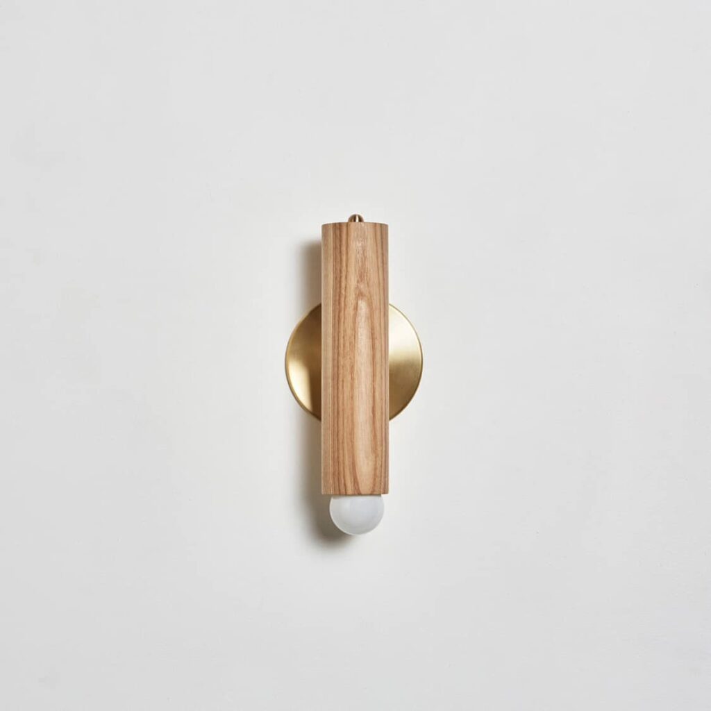 Workstead Lodge Sconce Oak / Hewn Brass