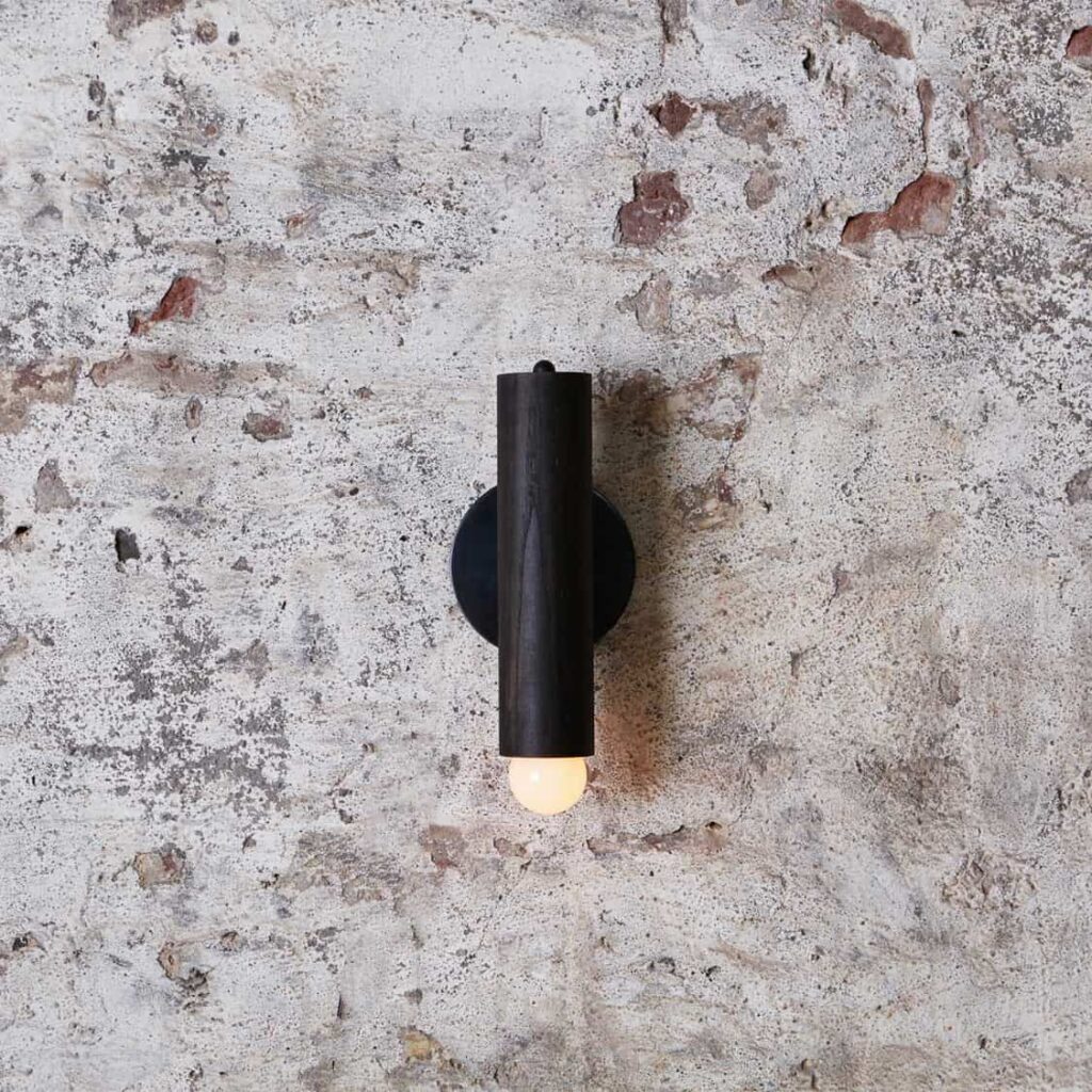 Lodge Sconce Oxidised Oak / Blackened Steel