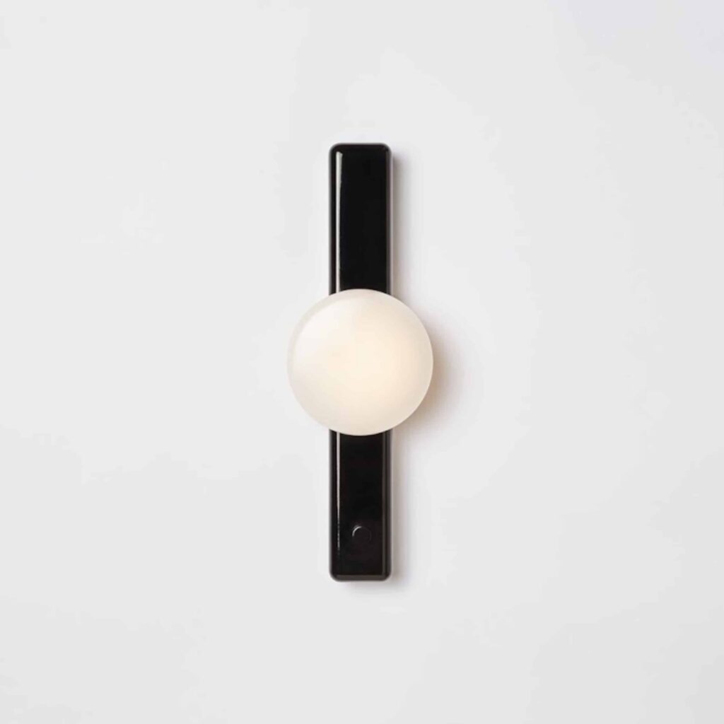 Park II Black Enamel Wall Light